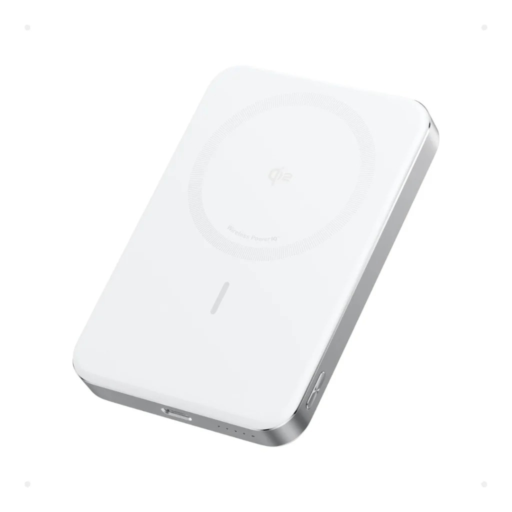 Cargador portátil Anker MagGo de 10 000 mAh con carga inalámbrica Qi, ideal para viajes largos en coche
