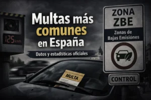 Most common fines in Spain: speed camera, parking penalty and ZBE zone control in urban areas