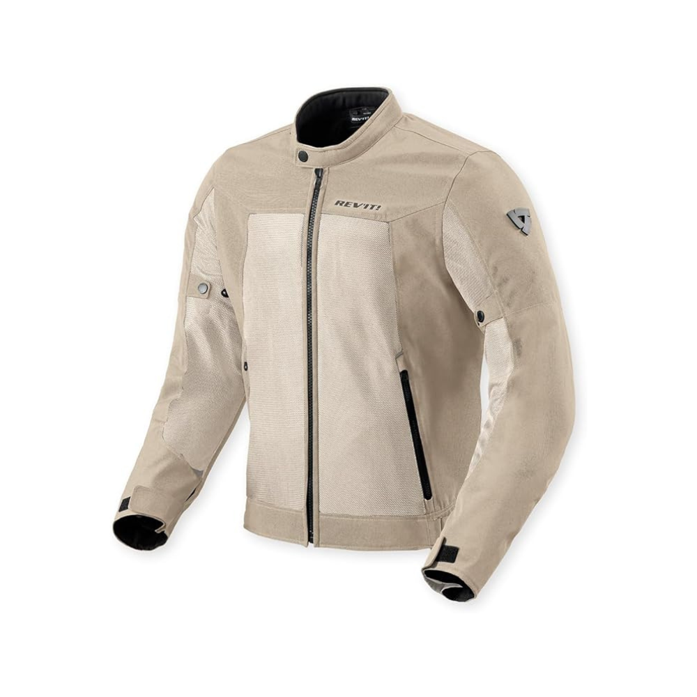 REV'IT! Veste de motard légère et aérée beige, idéale pour la ville et les températures clémentes.