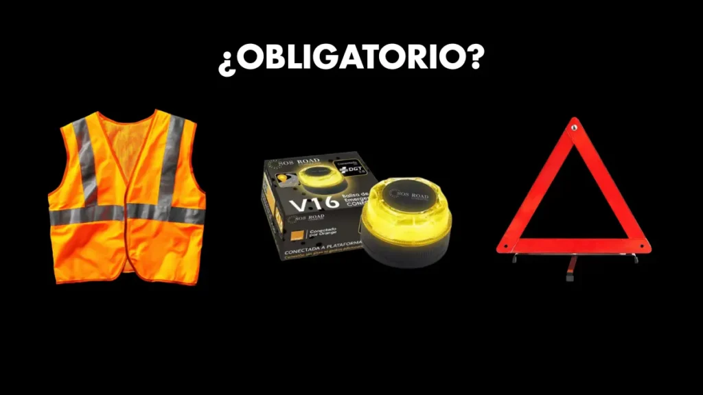 Mandatory use of the connected V16 beacon, reflective vest and emergency triangles in Spain by 2026
